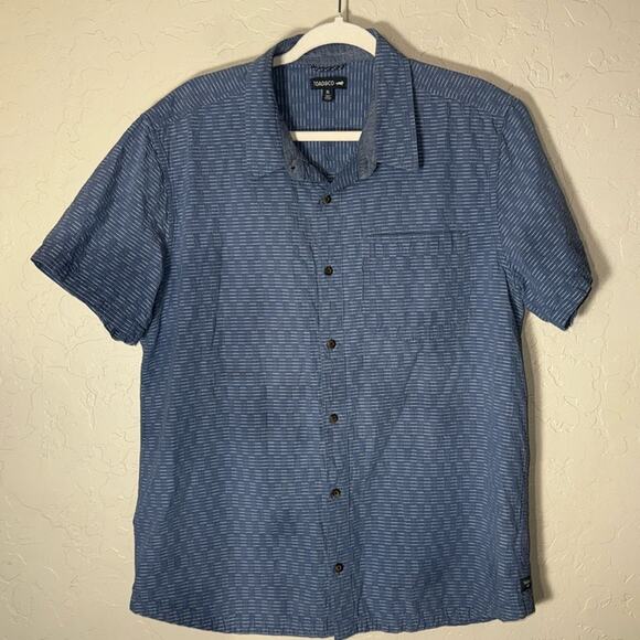 Toad & co Harris Short Sleeve Shirt button front pocket shirt men’s size XL. - Picture 2 of 9